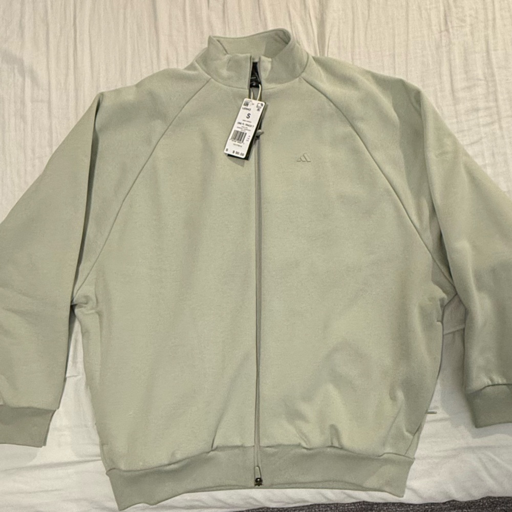 Adidas Originals Basketball Zip Up Jacket (Halo Green)(SML)(NWT)